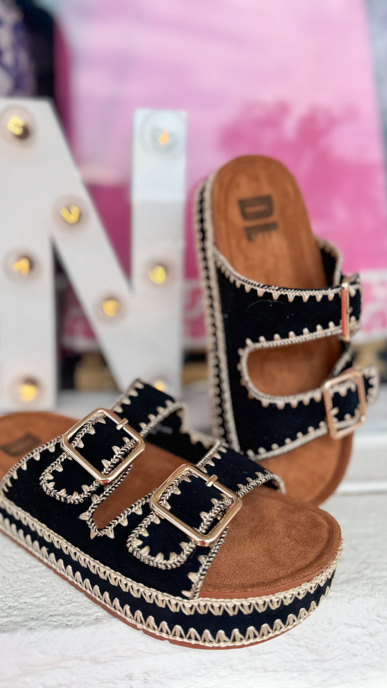 Black And Gold Cubana Shoes