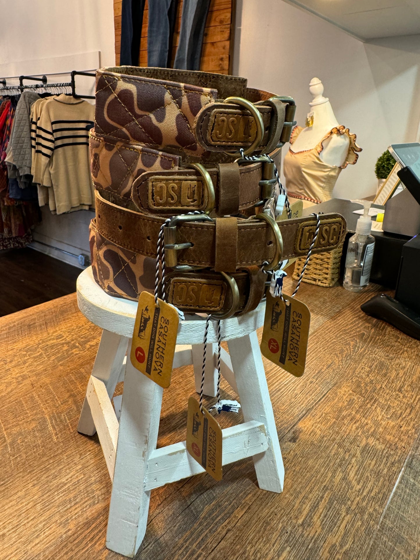 Camo Waxed Cotton Dog Collar