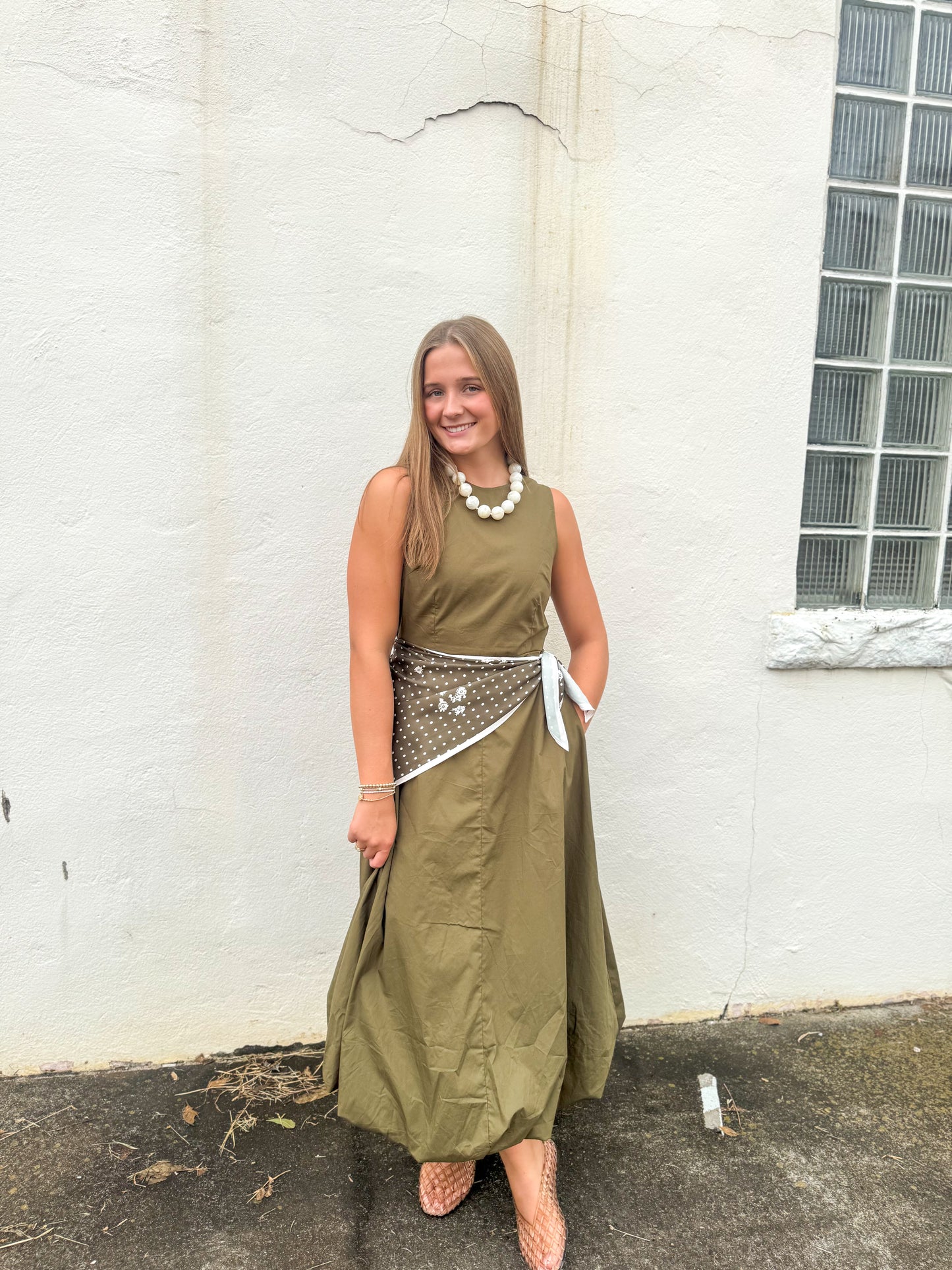 Army Green Bandana Dress