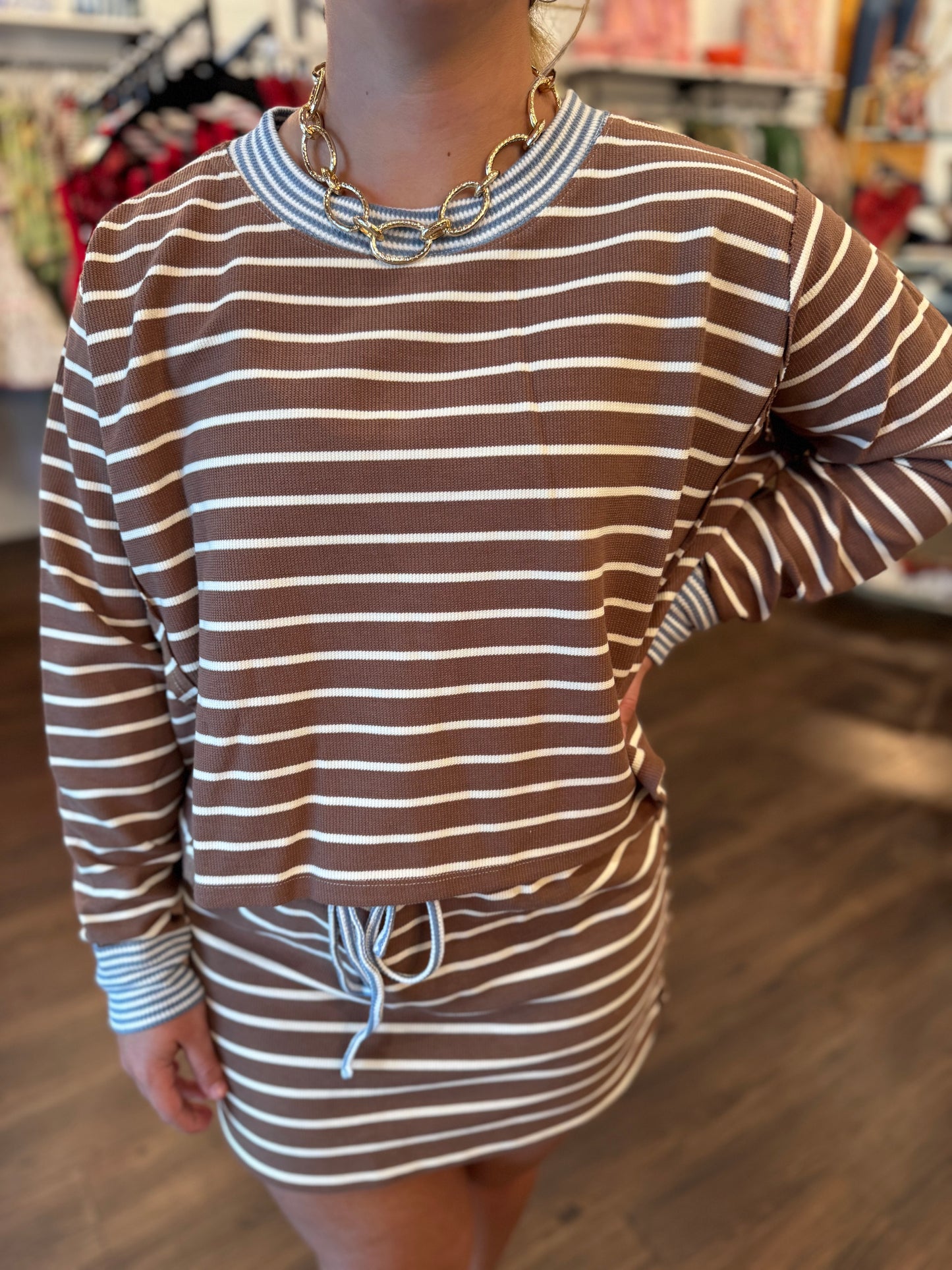 Mocha Cropped Pullover