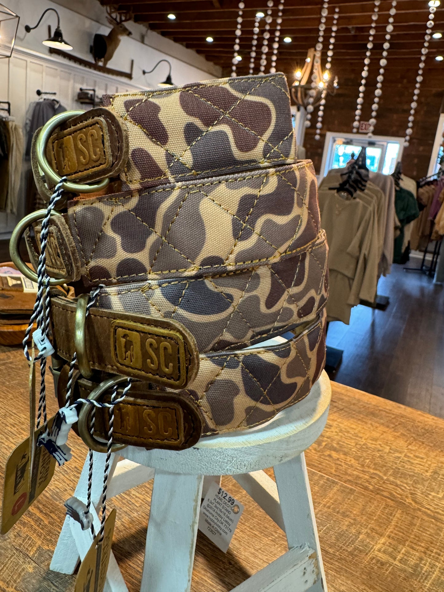 Camo Waxed Cotton Dog Collar