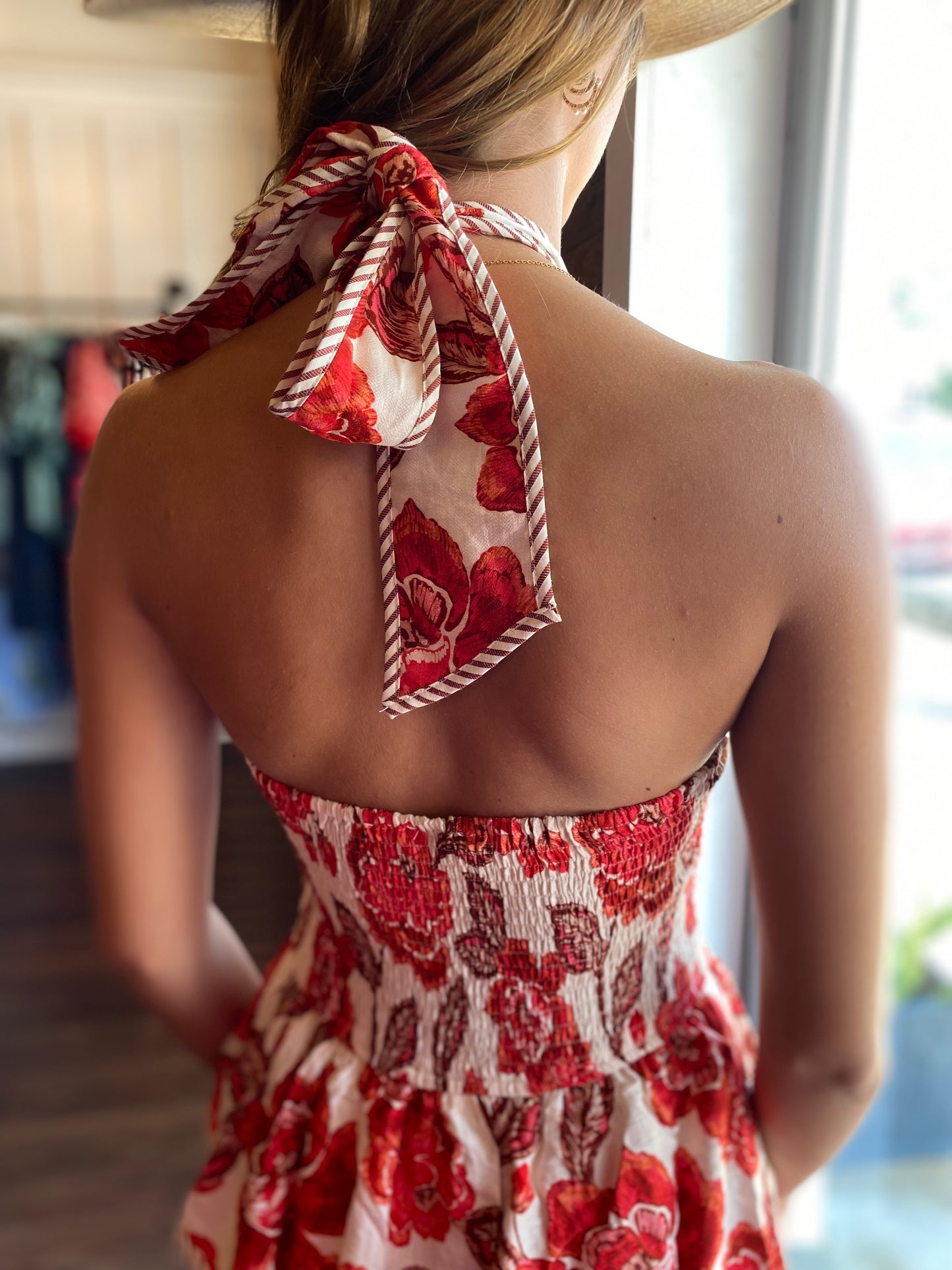 Ruby Bloom Halter Dress