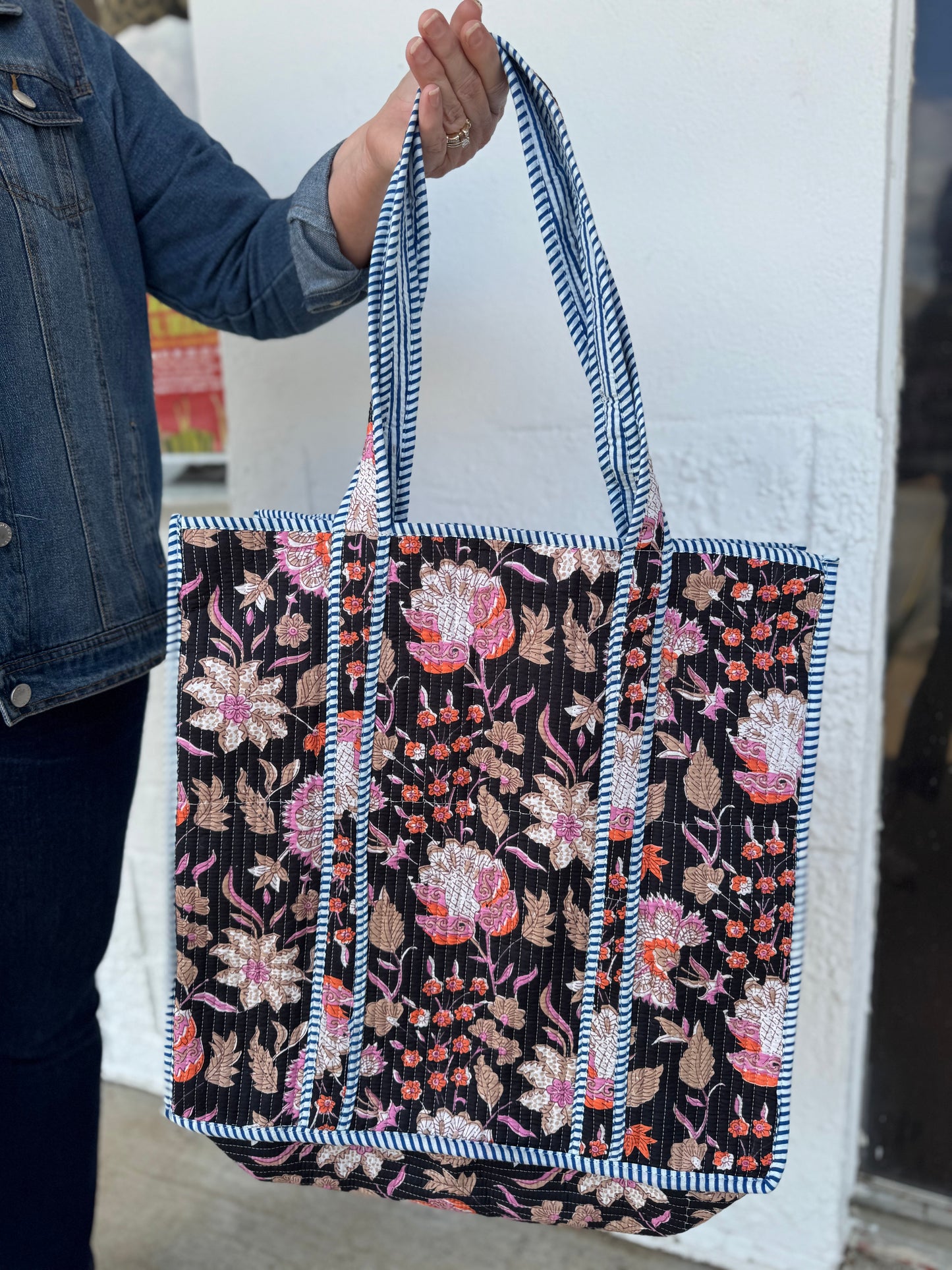 Flora & Stripe XL Quilt Handbag