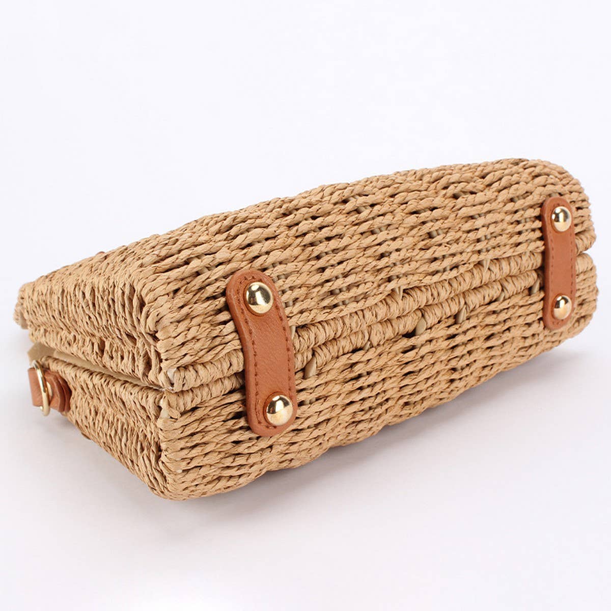 Straw Beach Bag with Bamboo Handle