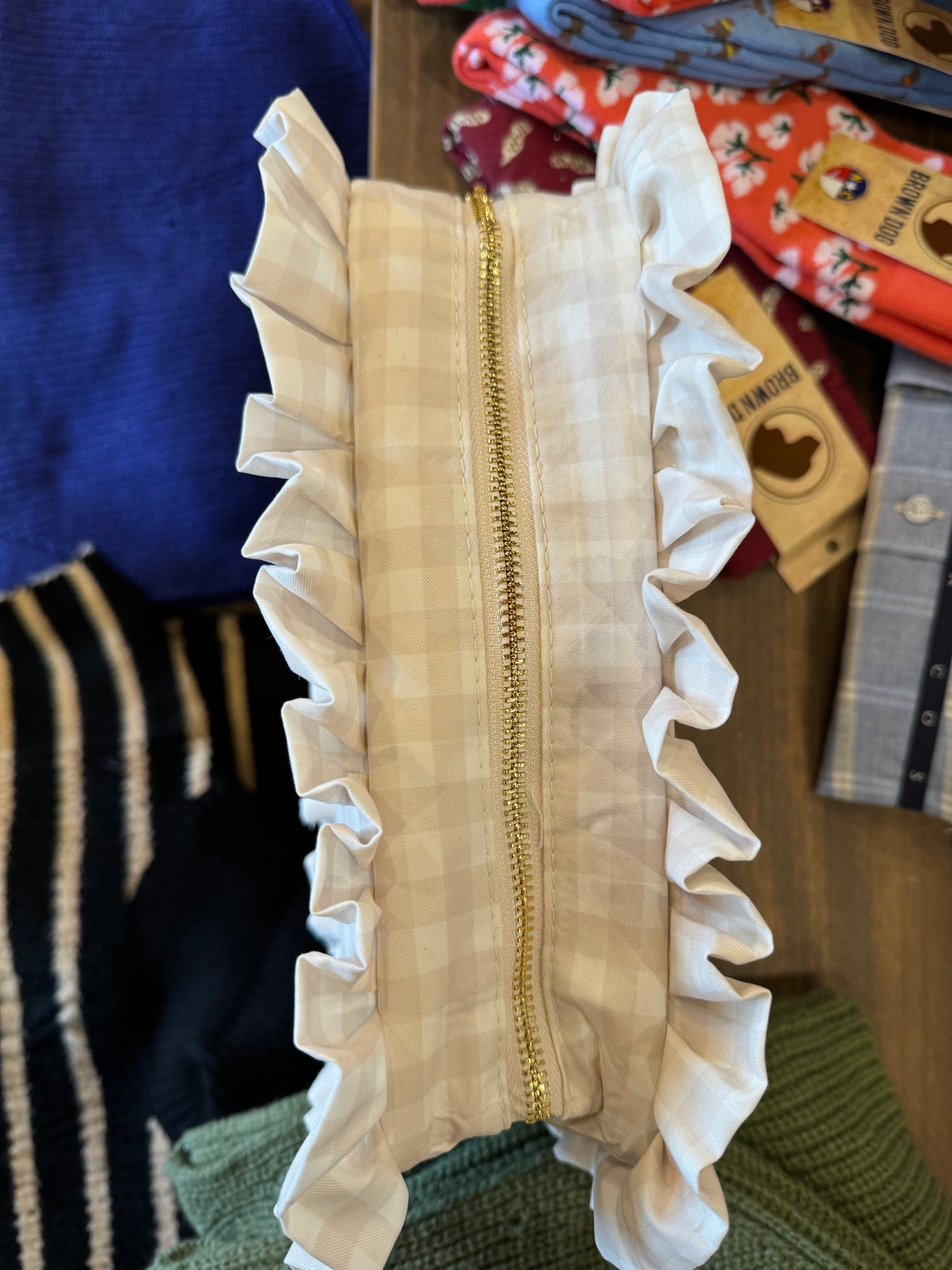 Nutcracker Plaid Cosmetic Bag