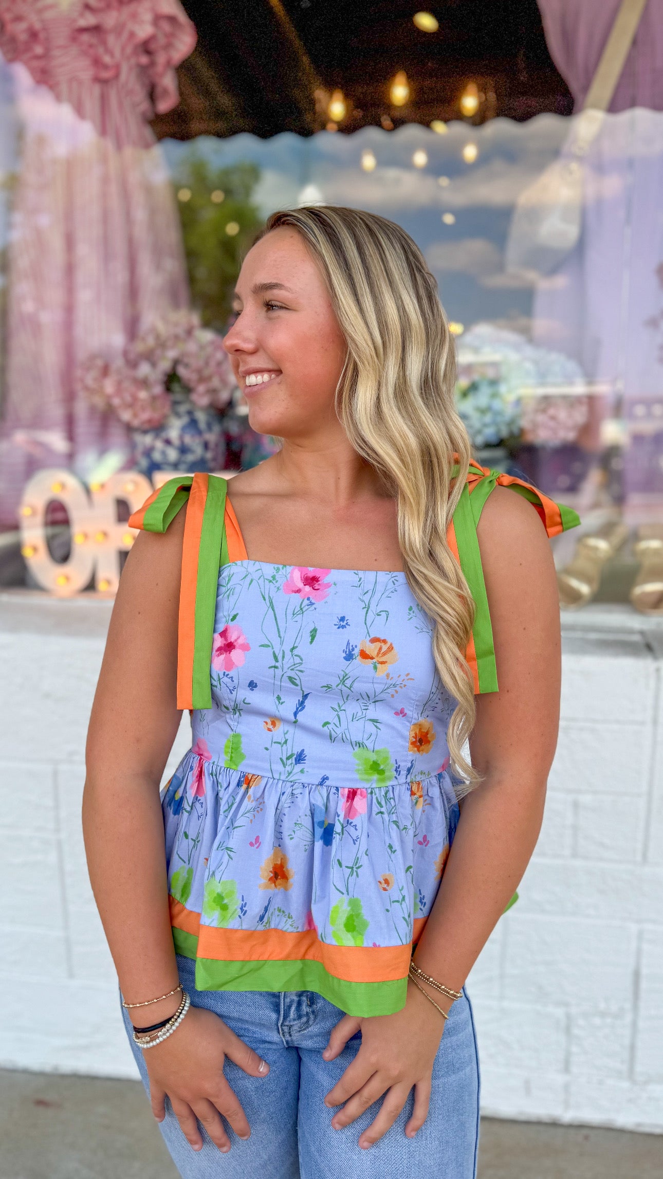 Chambray Color Pop Tank Top