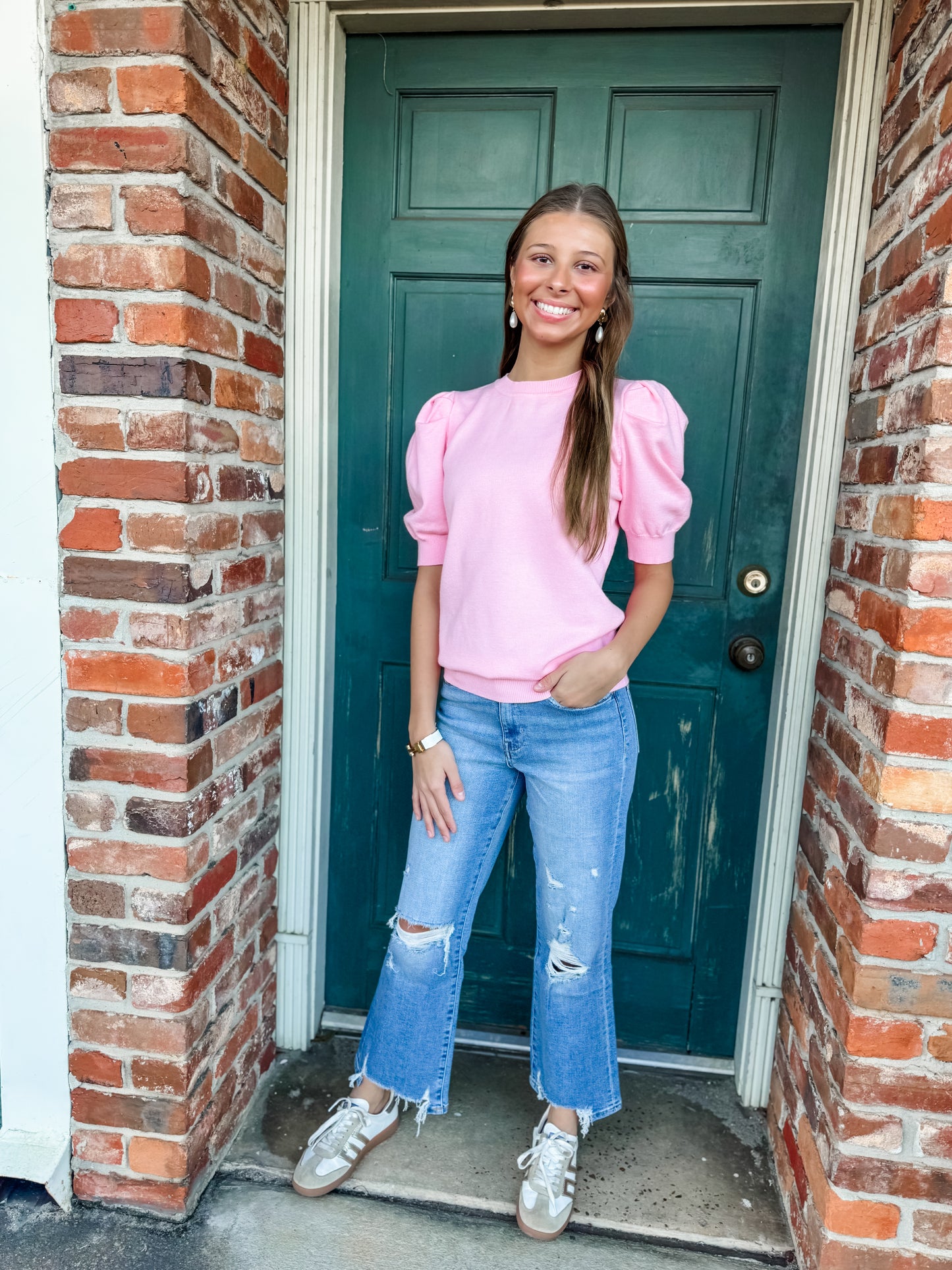 Heart Felt Short Sleeve Knit Top