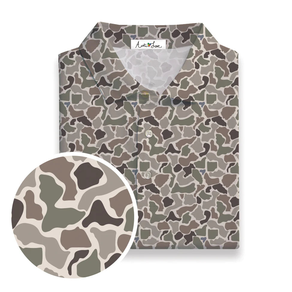(KIDS) Old School Camo Polo