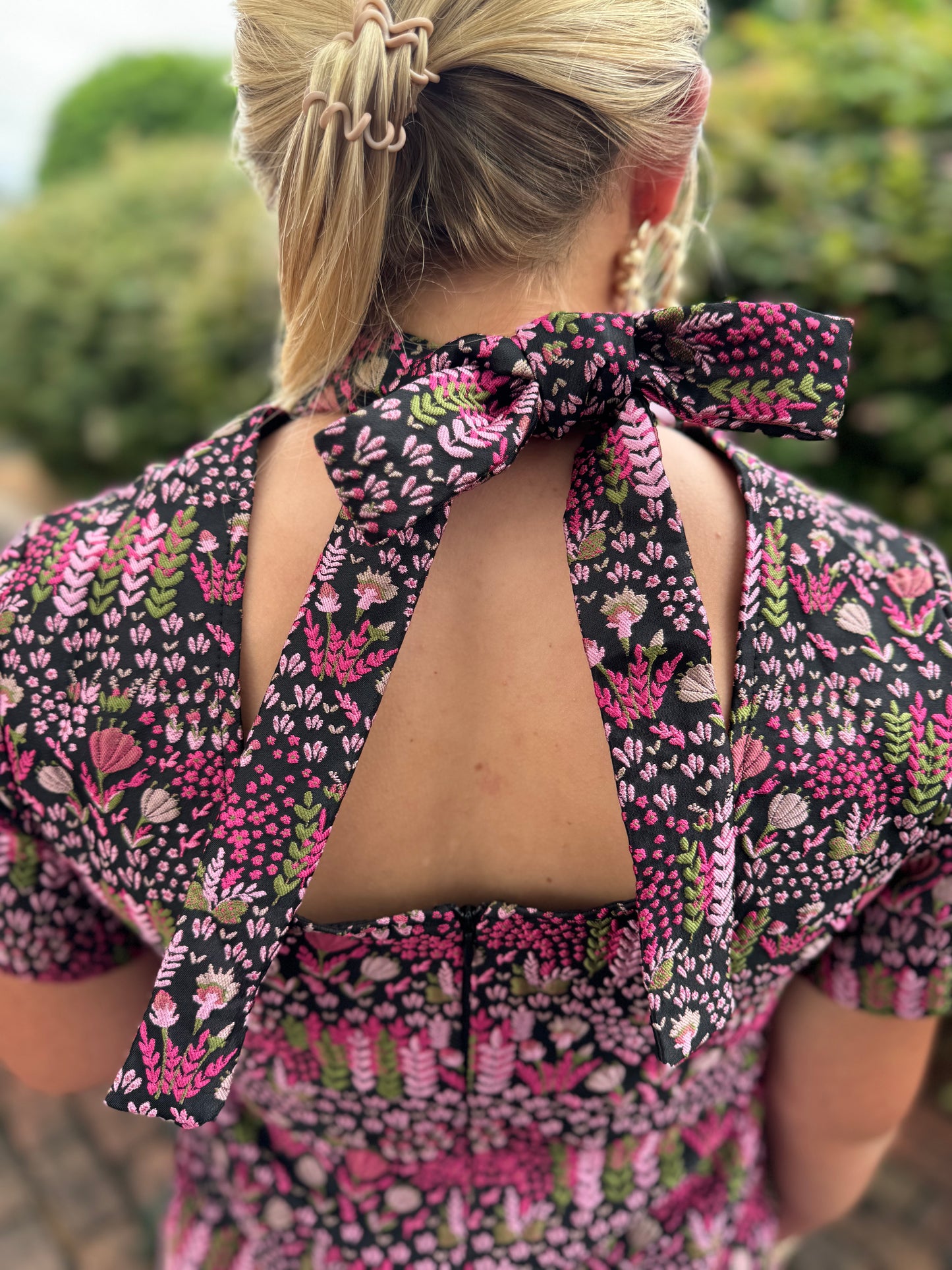 Autumn Florals Textured Dress