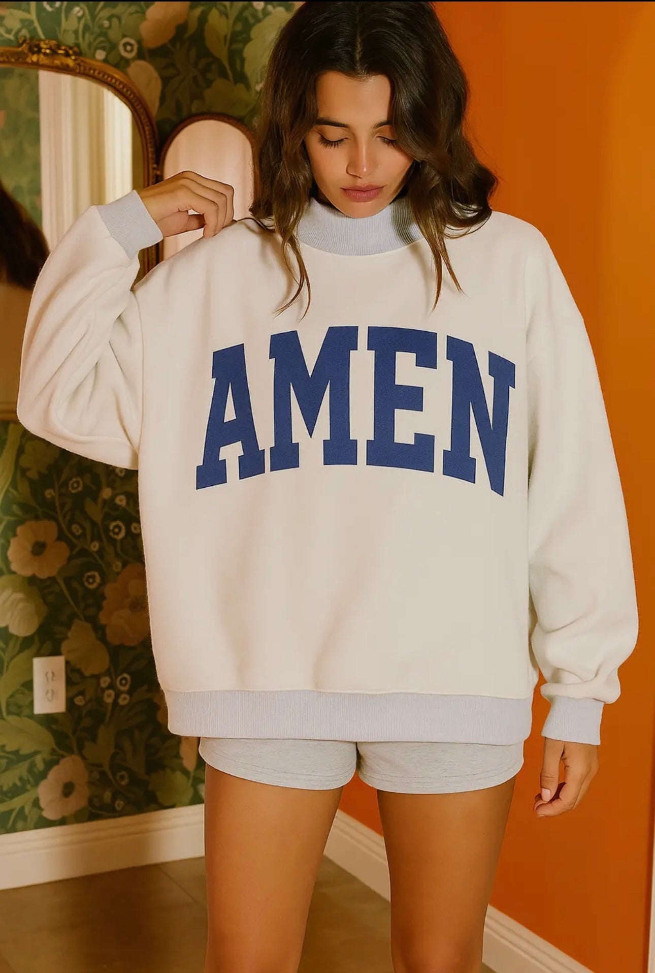 WWJD & AMEN Reversible Sweatshirt