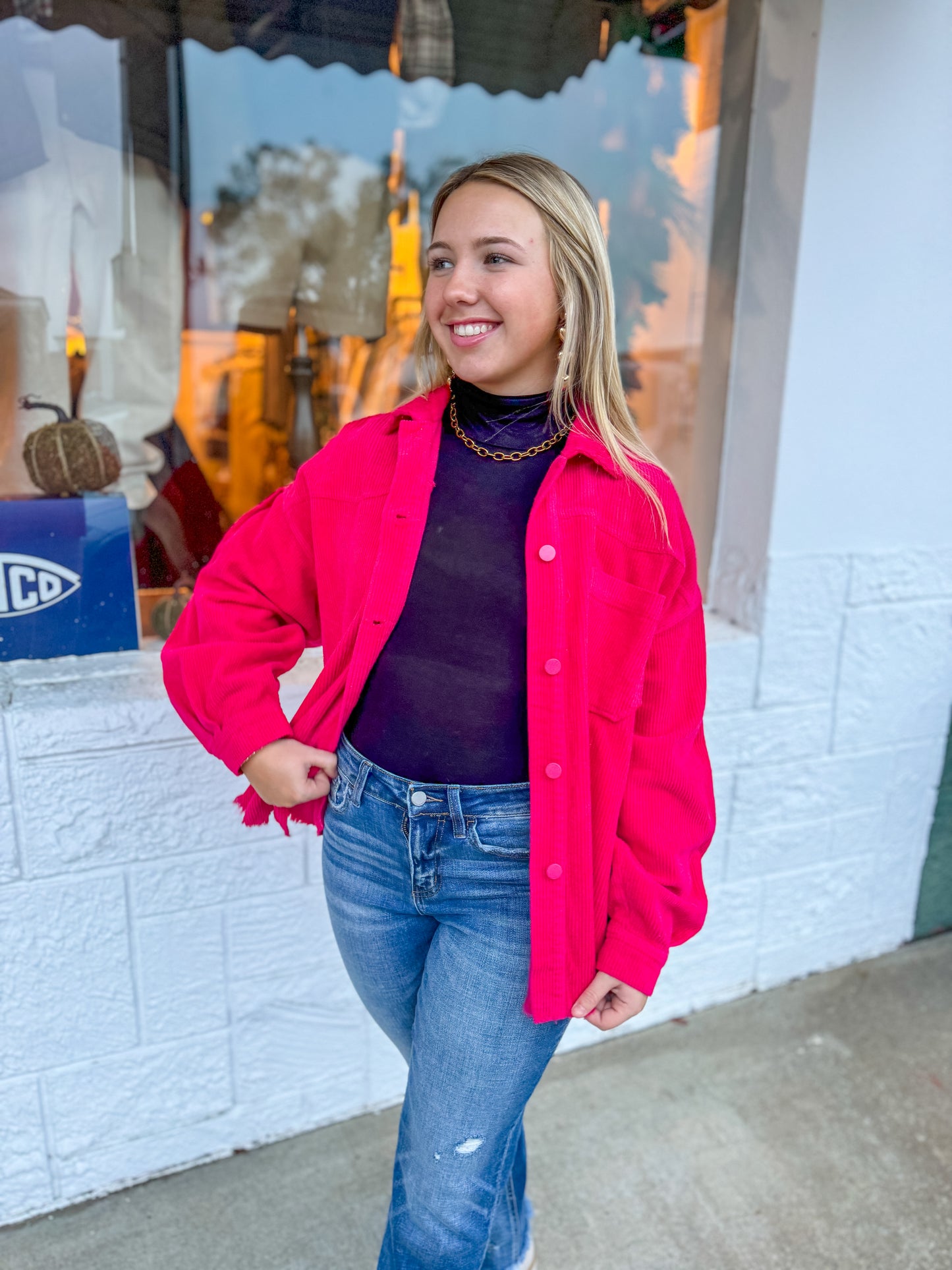 Fuchsia Corduroy Jacket