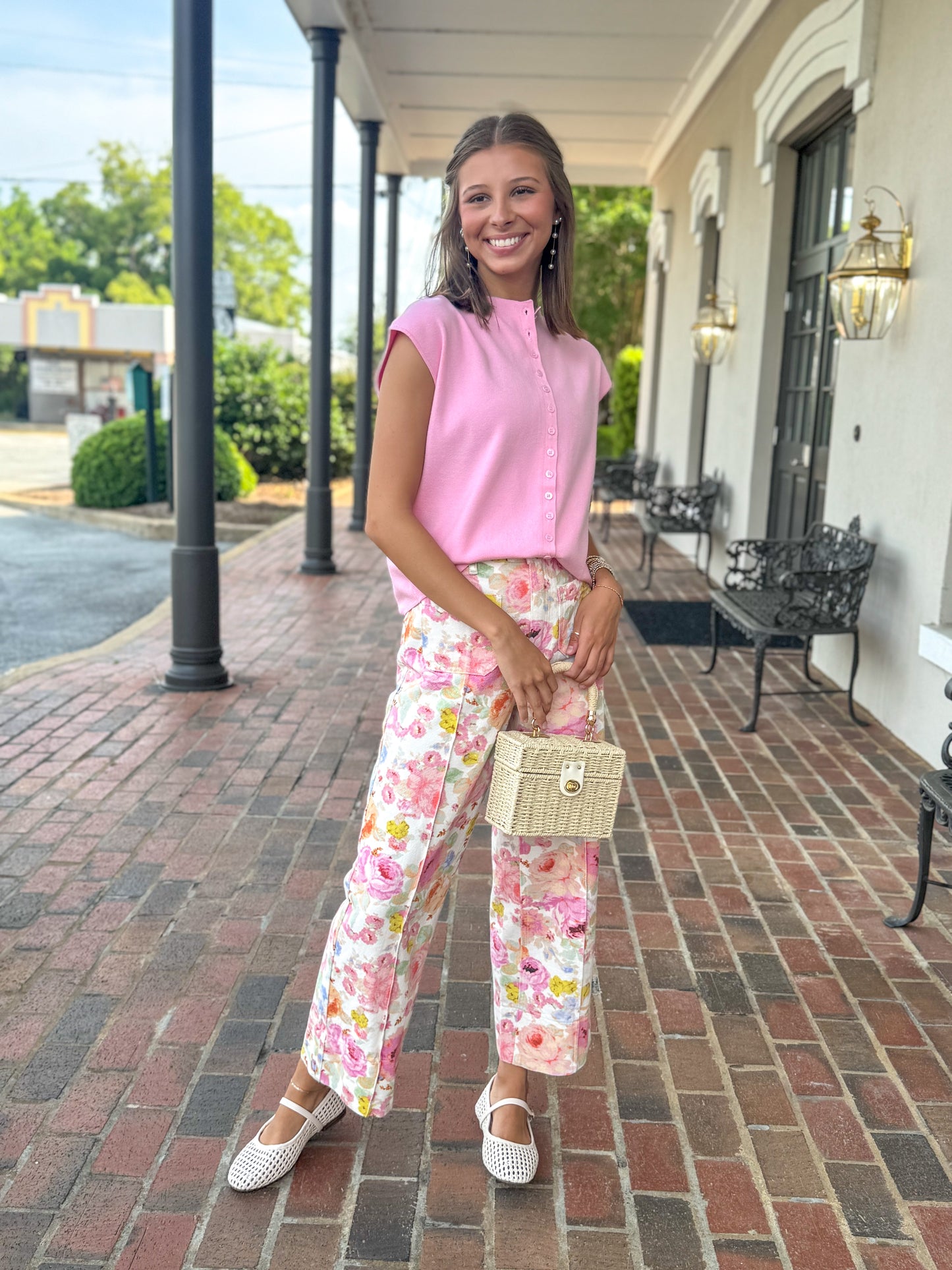 Pink Cap Sleeve Top