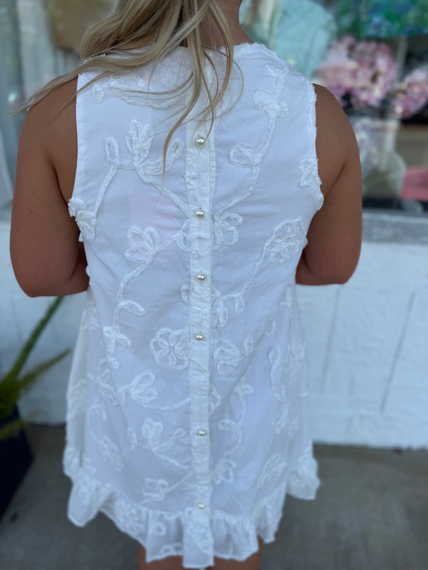 Off White Vines Dress