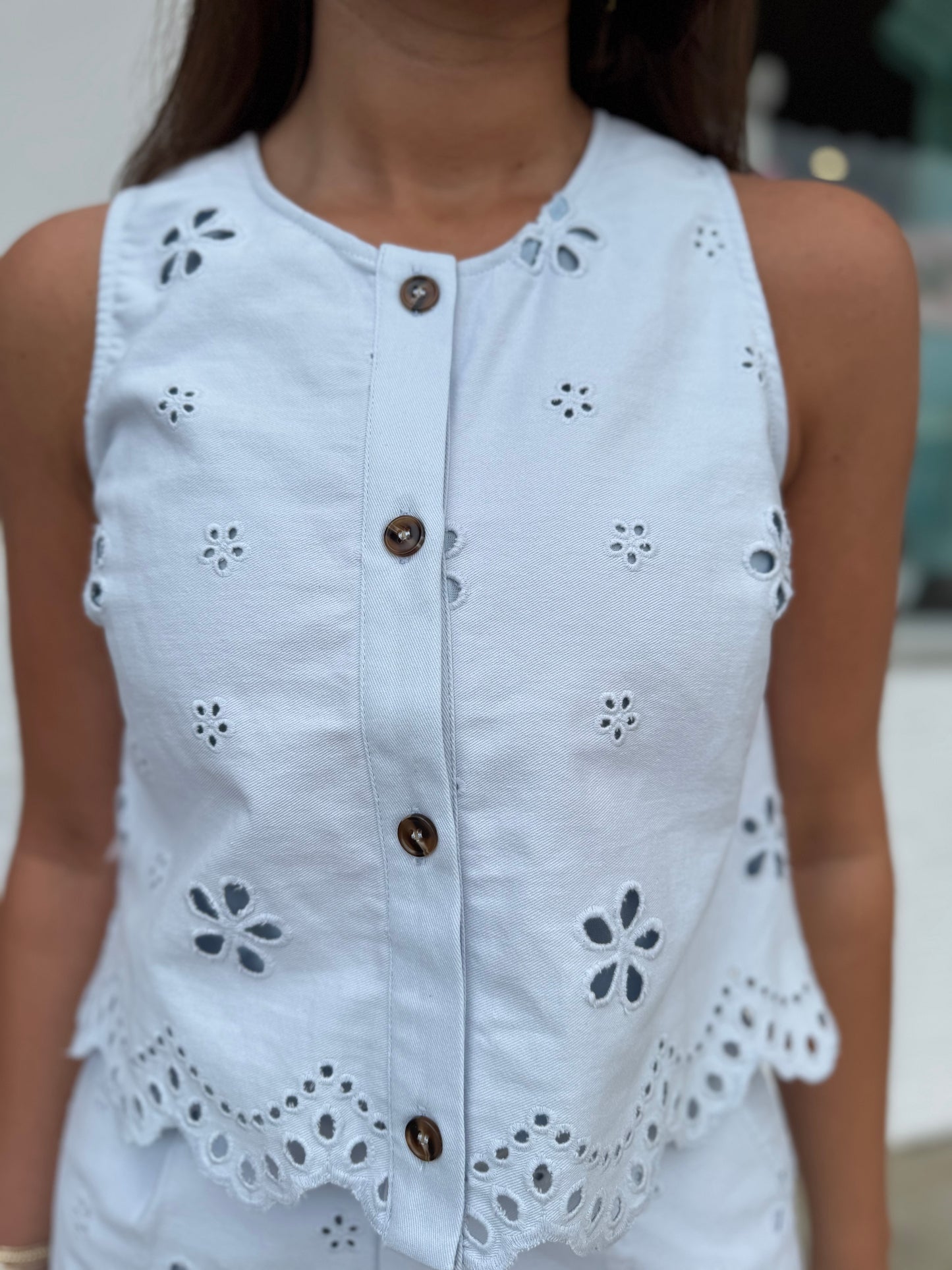 Elise Eyelet Top