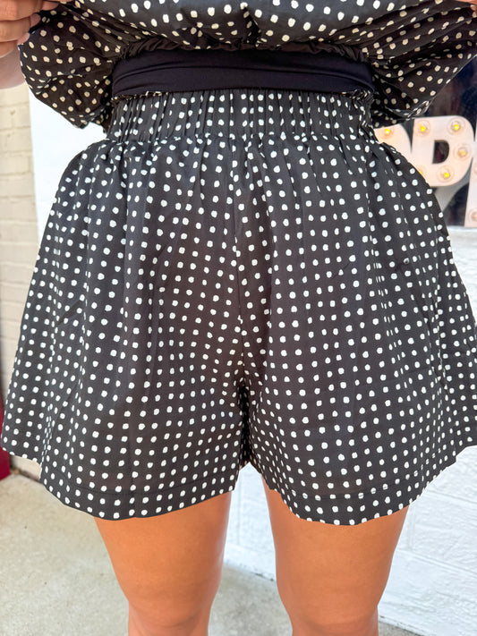 Black and White polka Dot Set