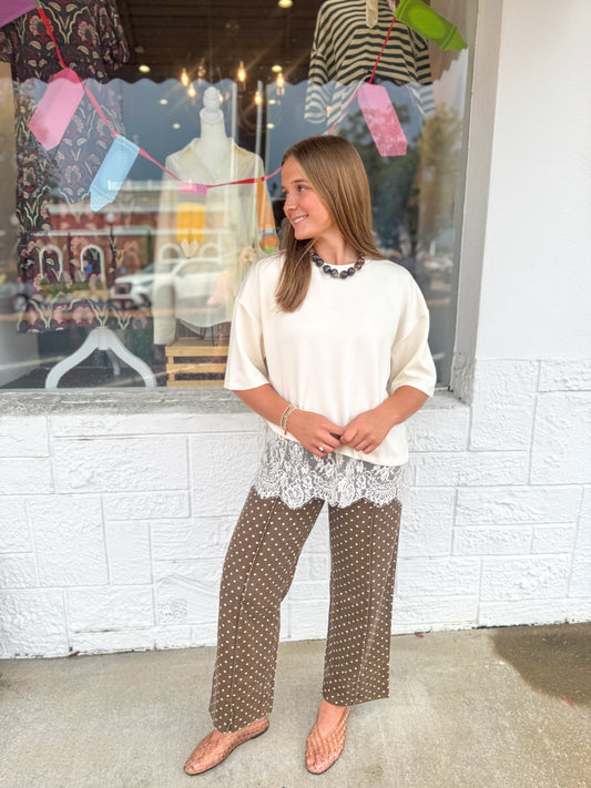 Brown Polka Dot Pant