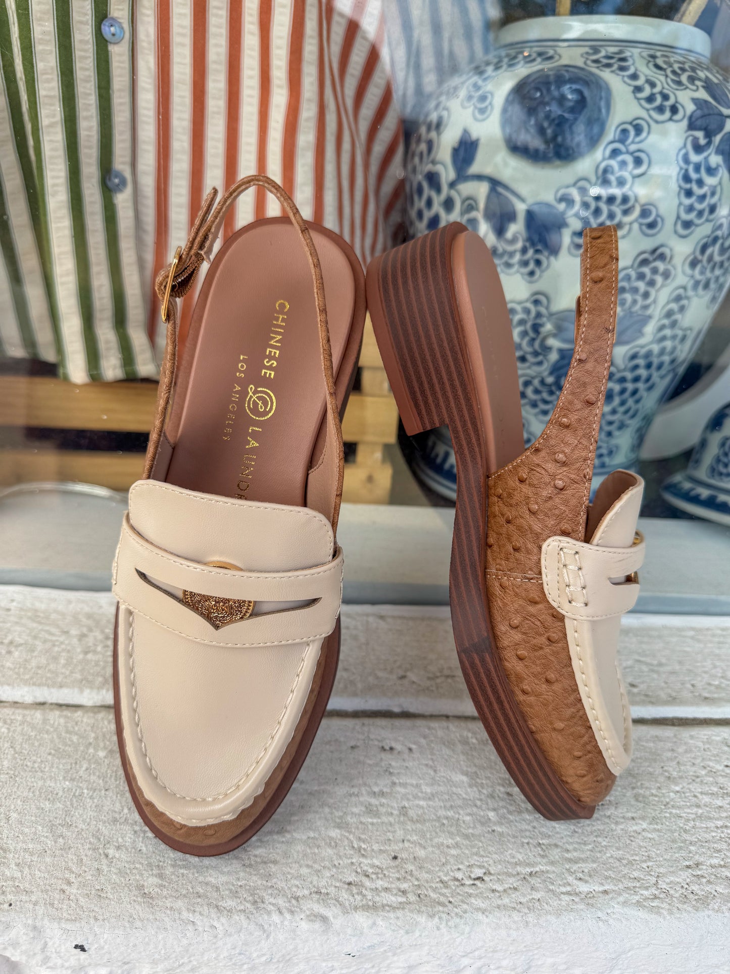 Paiinted Vintage Slingback Loafer