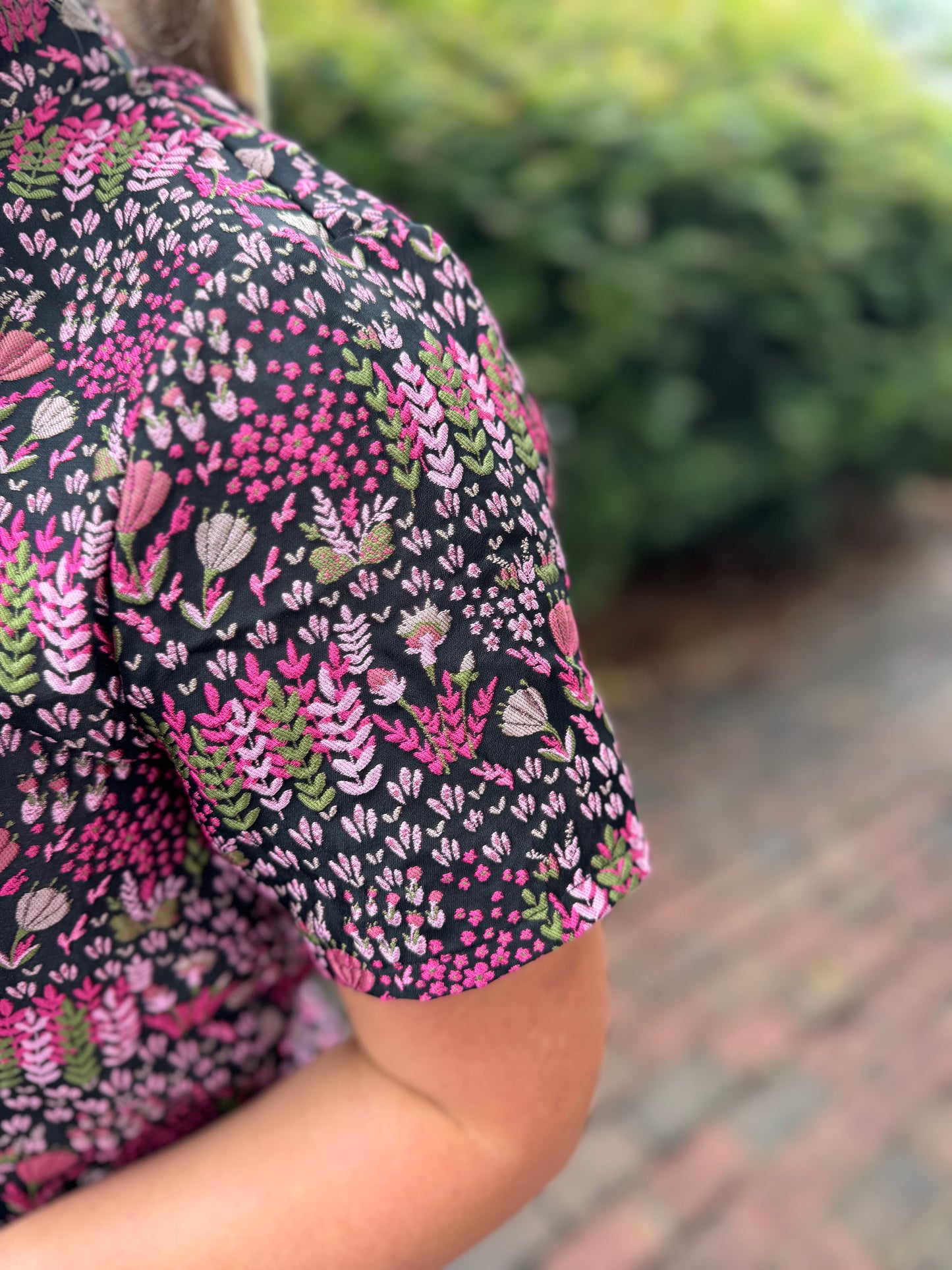 Autumn Florals Textured Dress