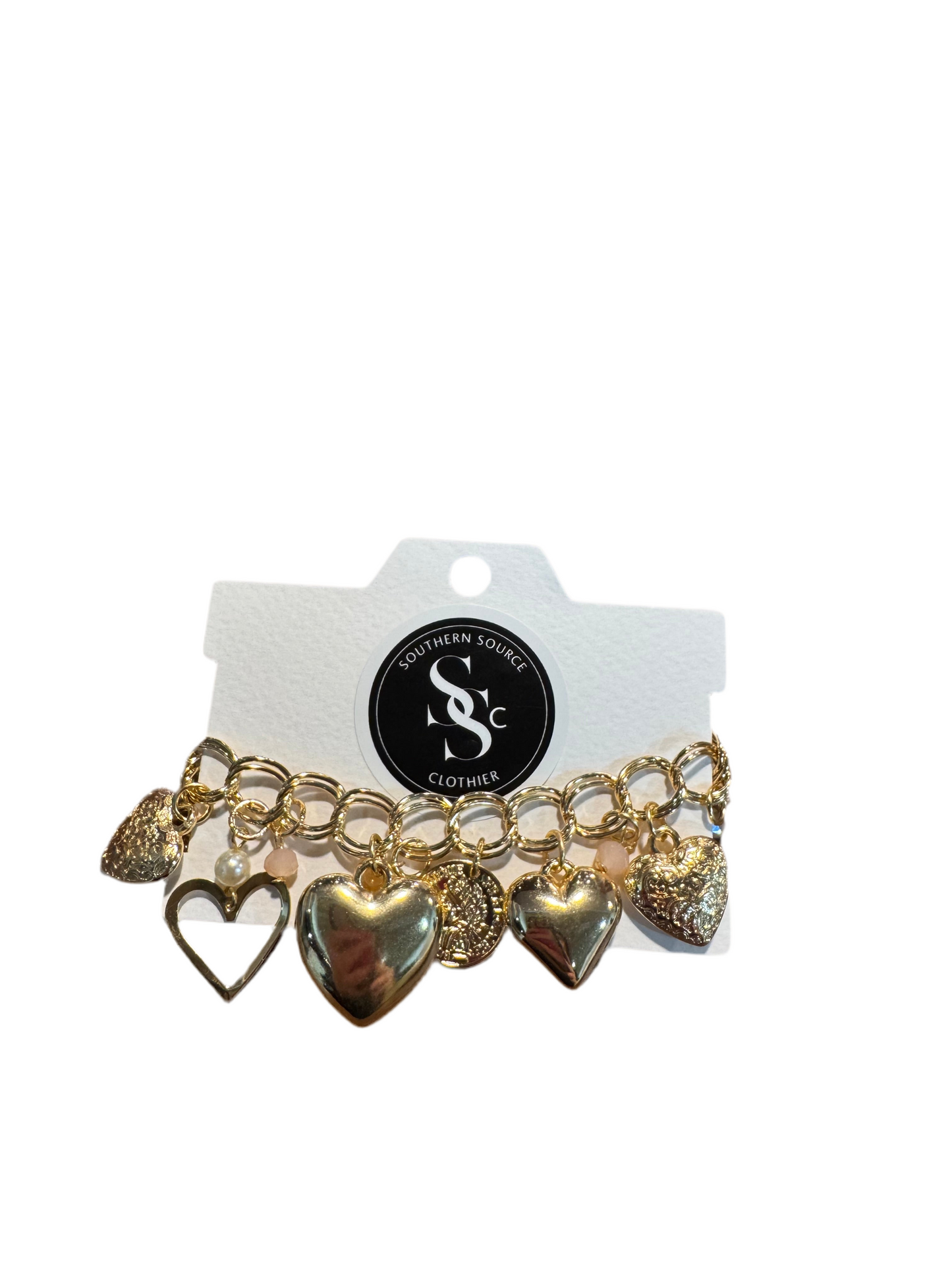 Heart & Coin Charm Bracelt