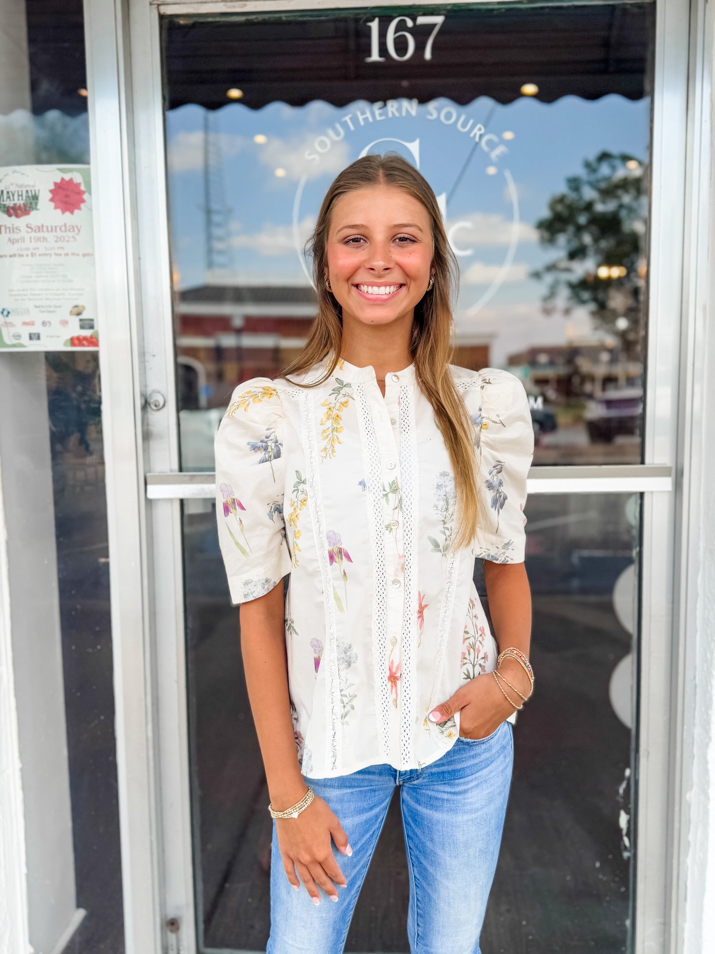 Garden Dreams Cream Top