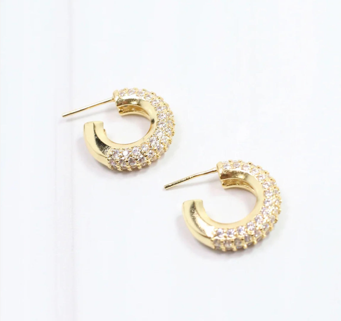 Elfina CZ Hoop Earring