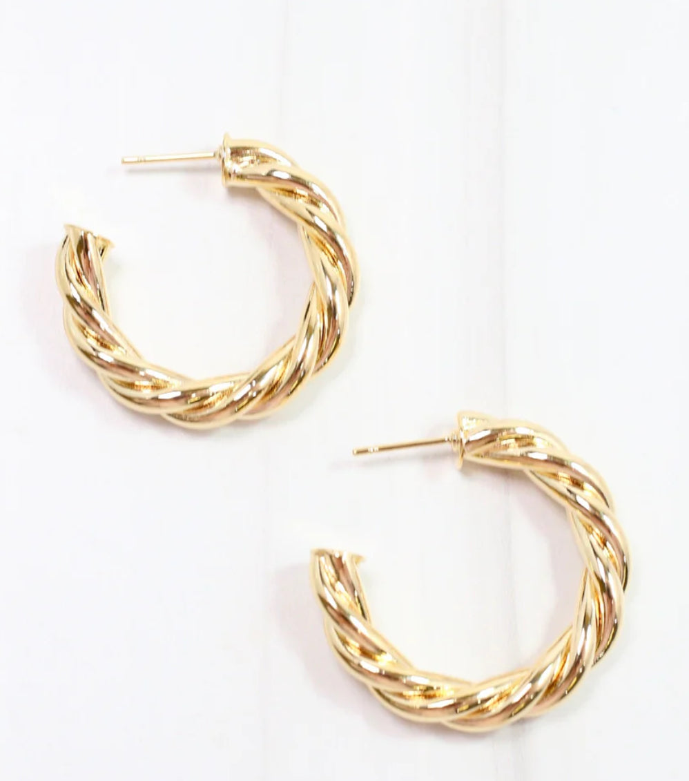 Audrey Twisted Hoop Earring