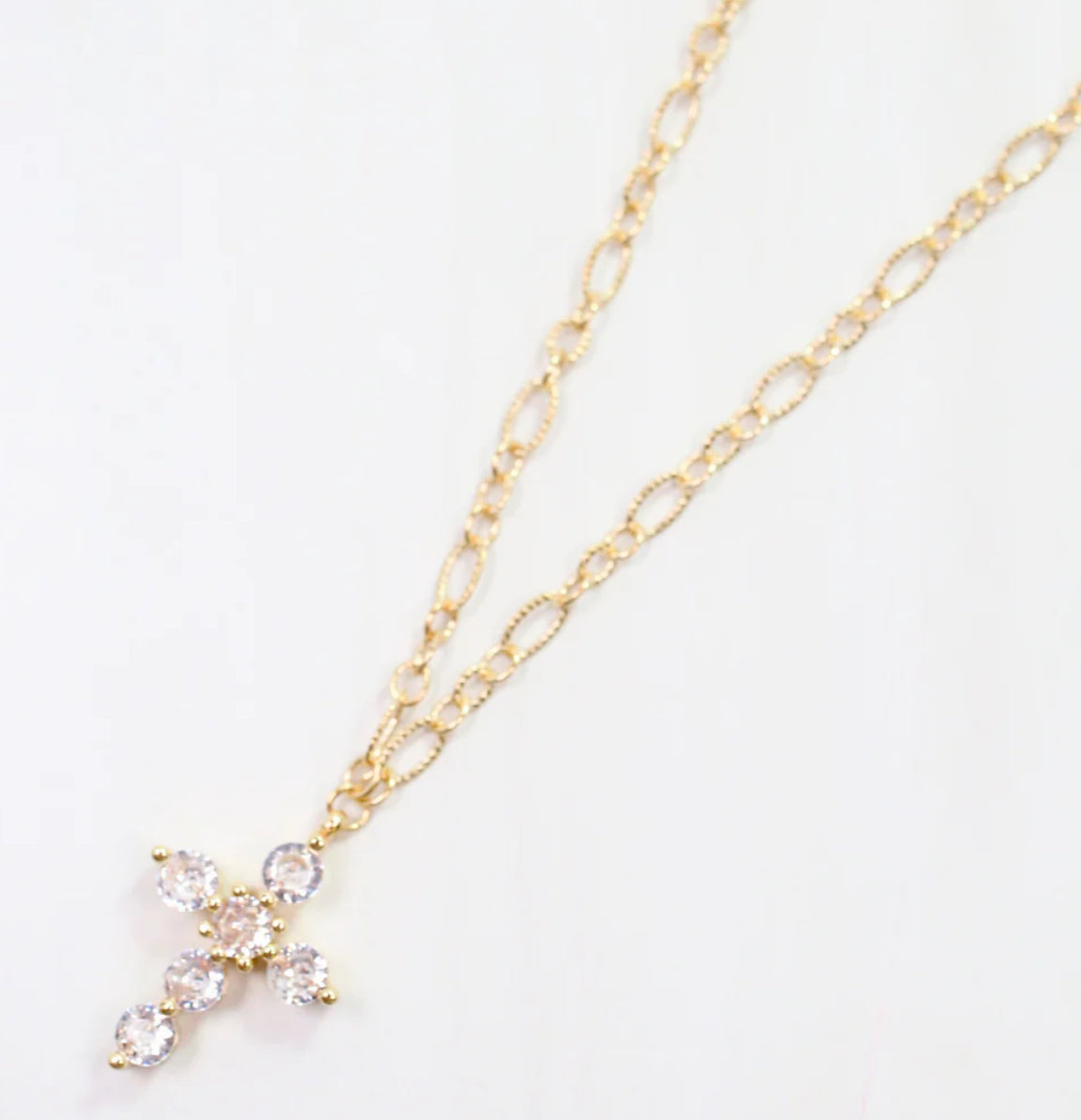 Metin Crystal Cross Necklace