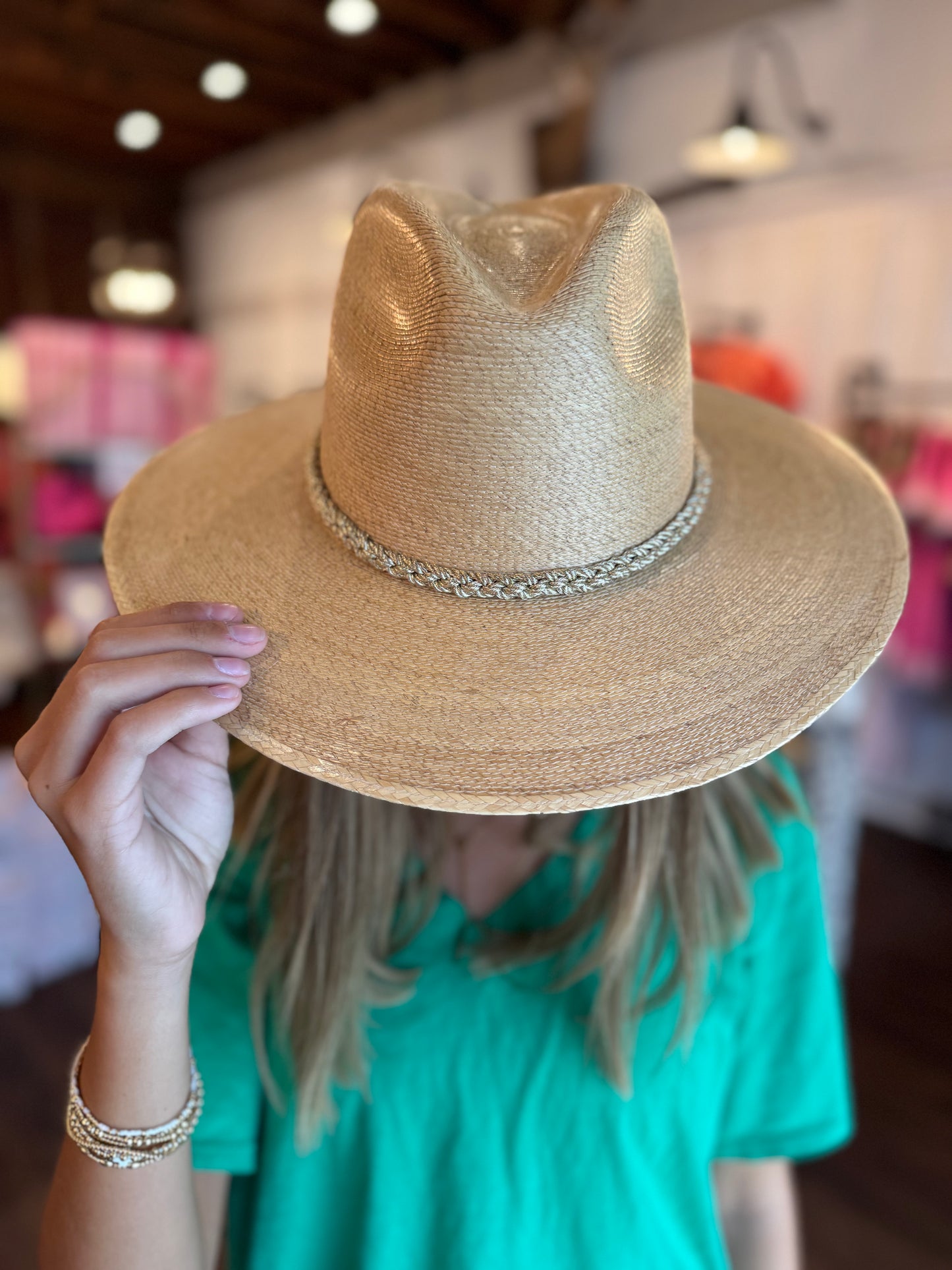 Tipsy Threads| Gold Cabo Braid Hat