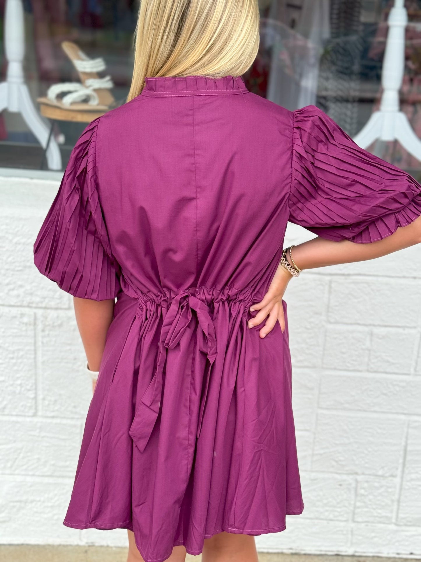 Plum mini dress