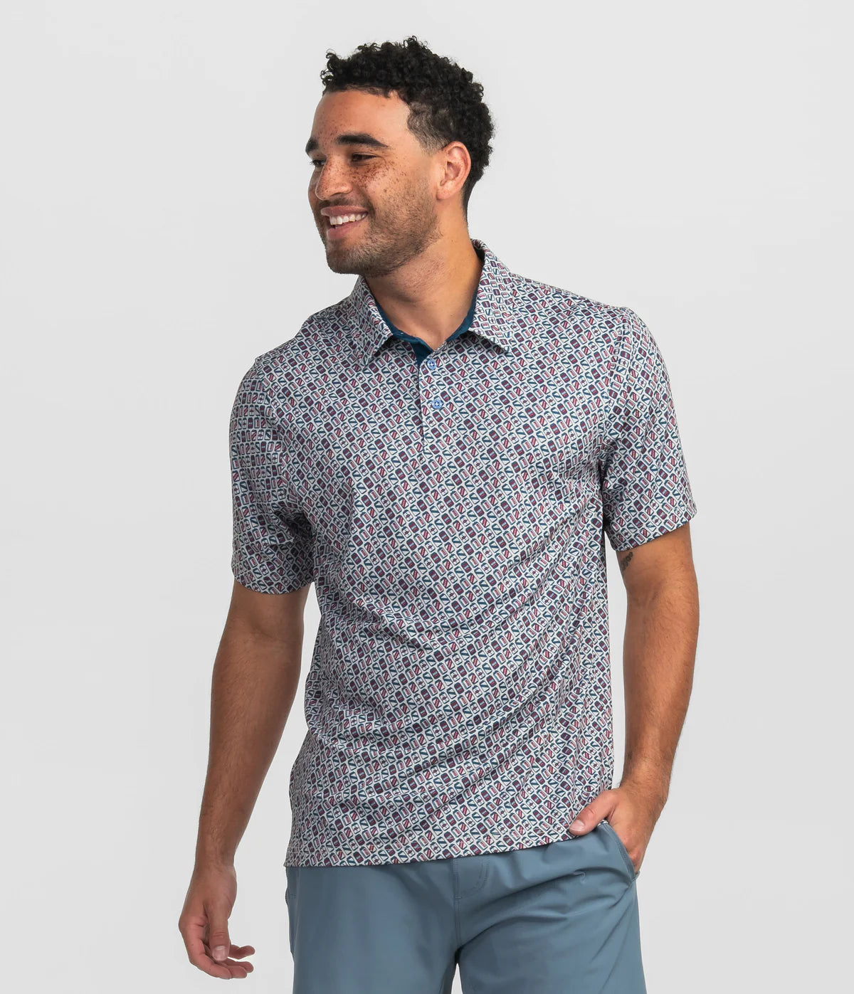 Hoptimist Printed Polo - Alumni Hall