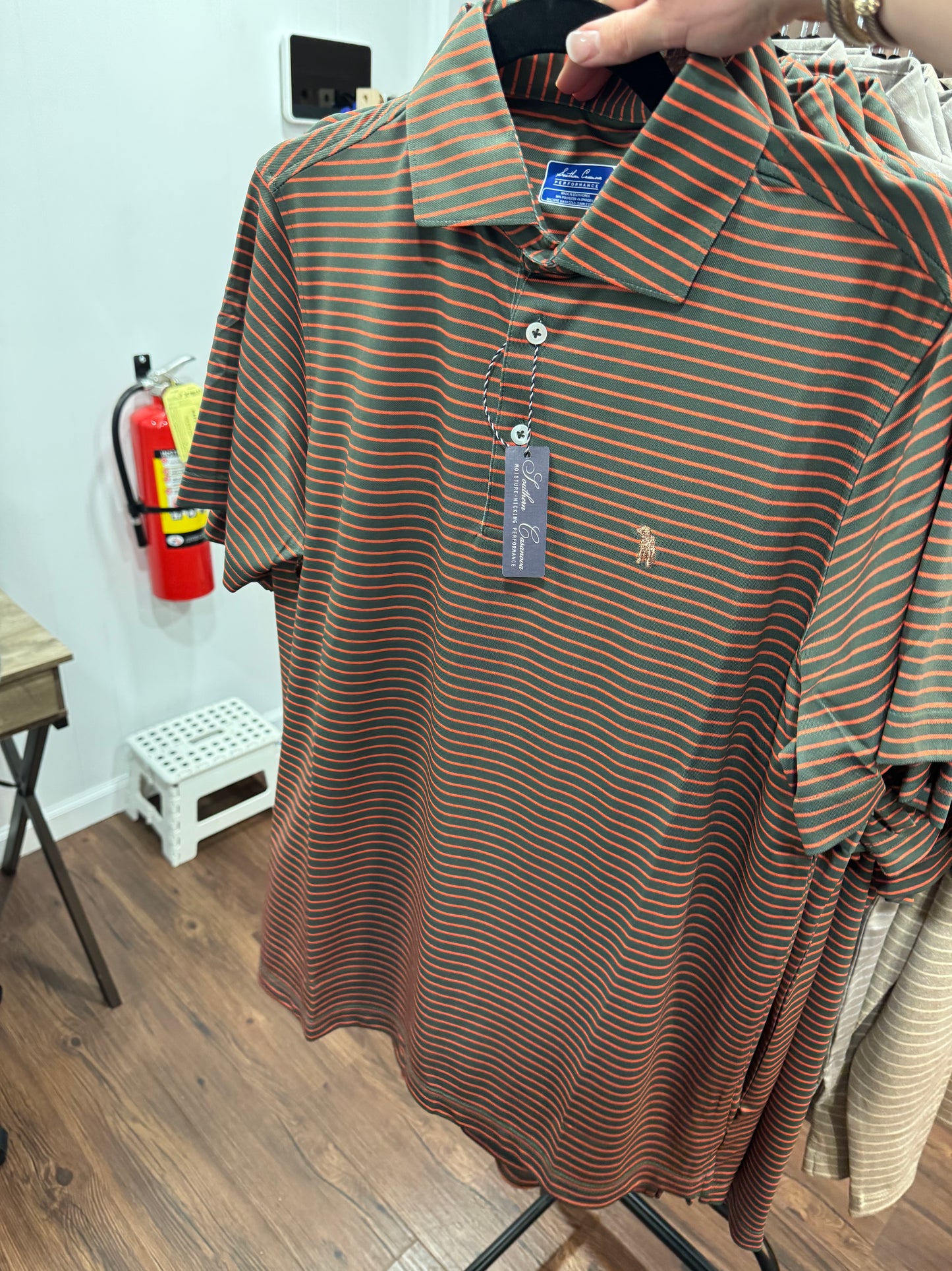 Timberline blaze stripe polo
