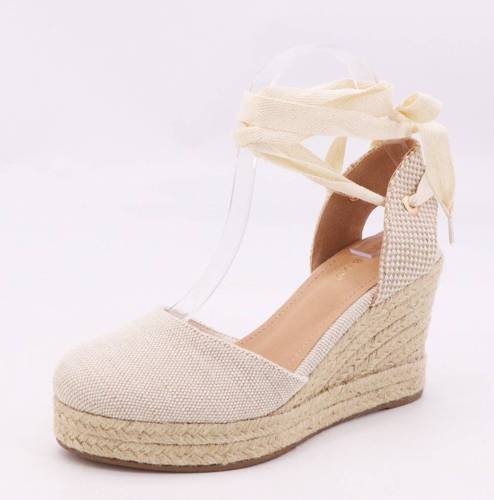 Espadrille Lace Up Wedges