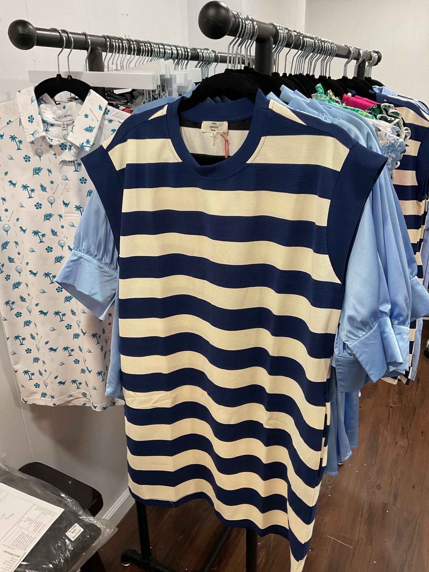 Nautical Time Navy Stripped Dress