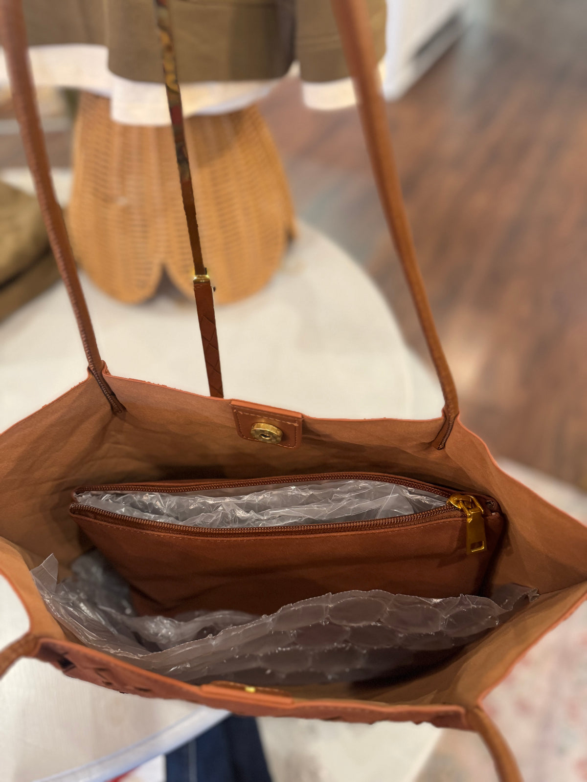 Large Tote- Brown