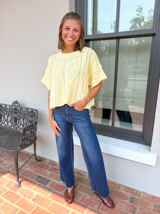 Butter Yellow Knit Top