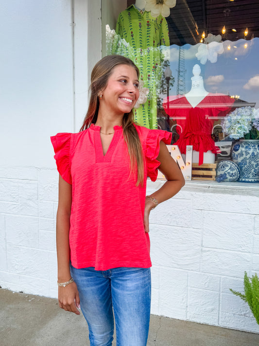 Ruby Grapefruit Knit Top