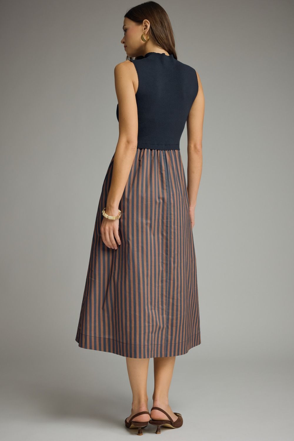 Navy Sleeveless Sweater Dress