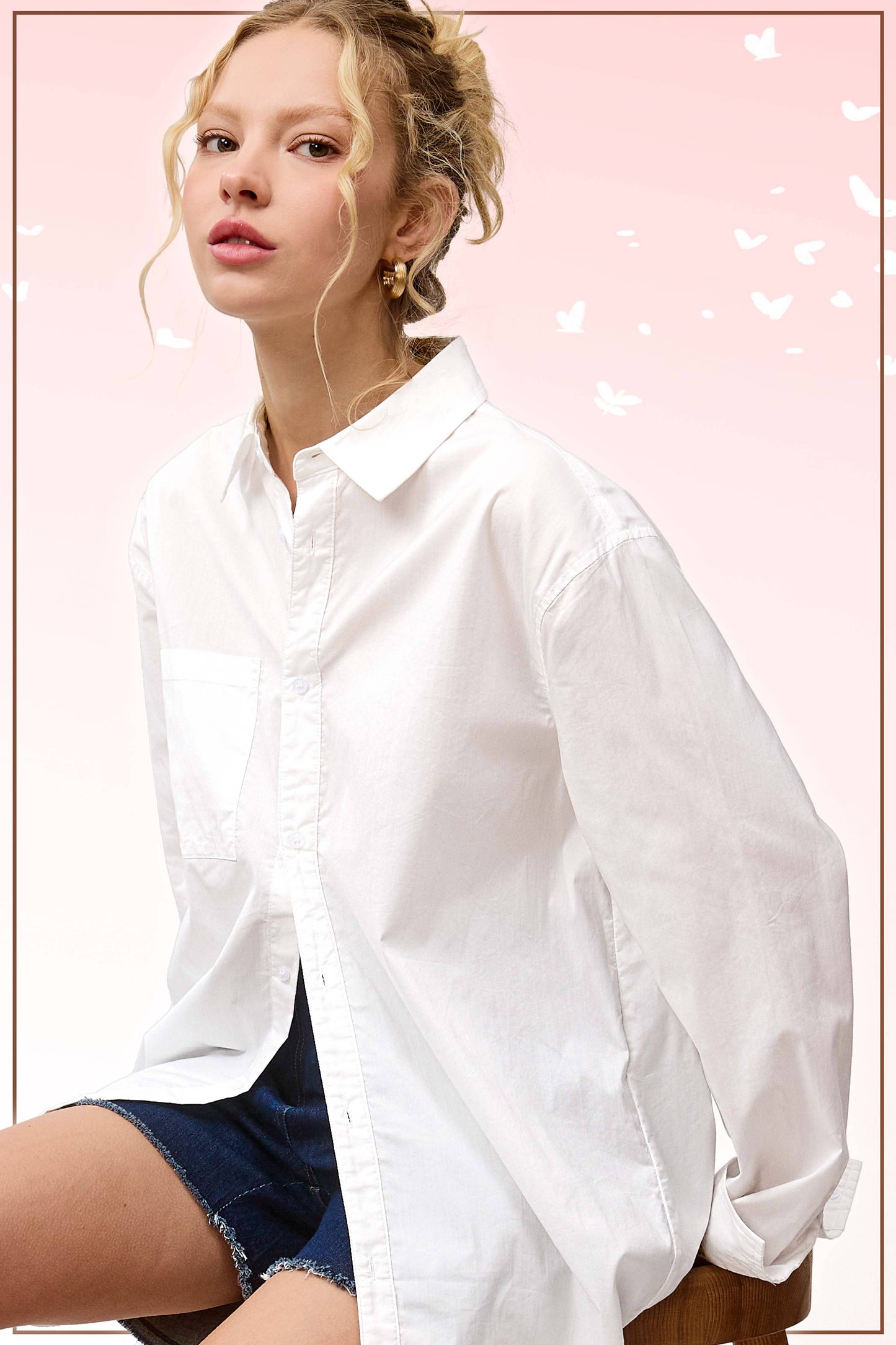 Classic Collared Button Down Poplin Shirts