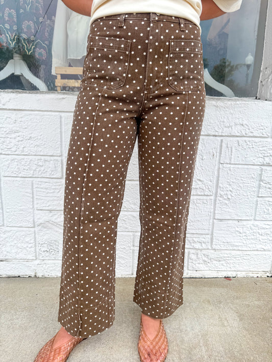Brown Polka Dot Pant