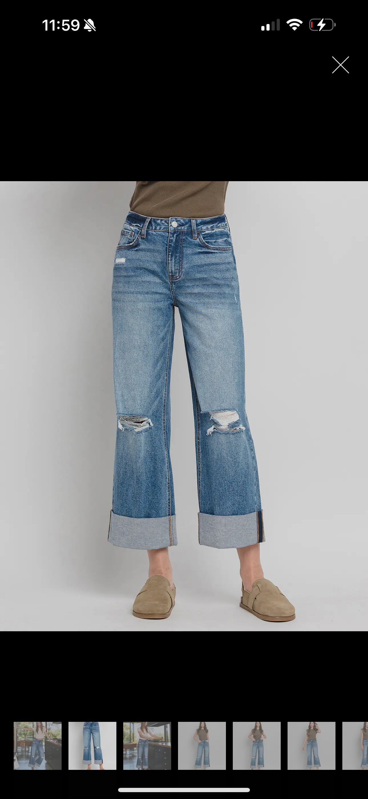 LOVERVET| Super High Baggy Wide Cuff Jeans