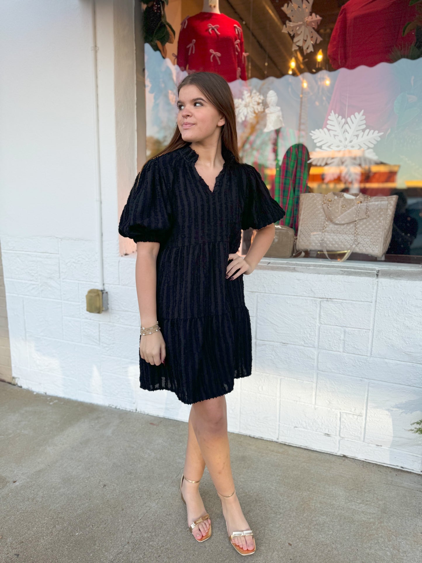 Tayler Tiered Textured Dress