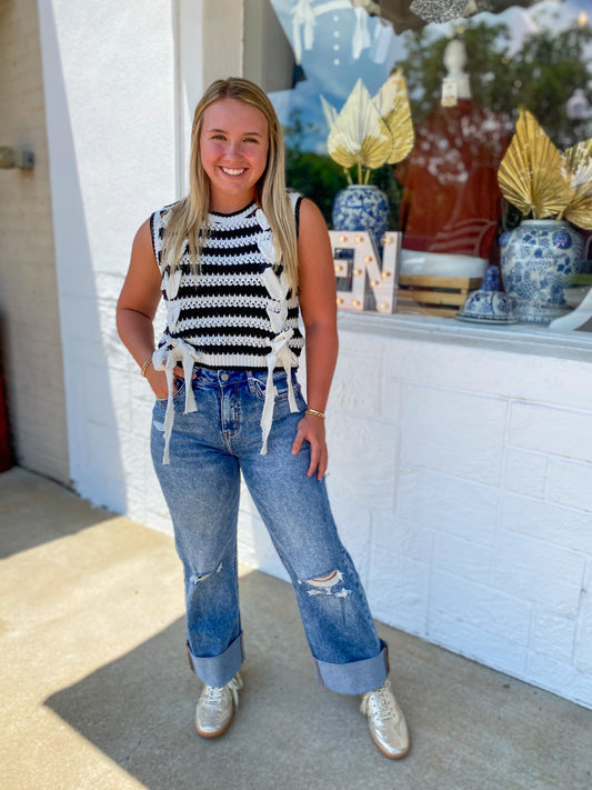 LOVERVET| Super High Baggy Wide Cuff Jeans