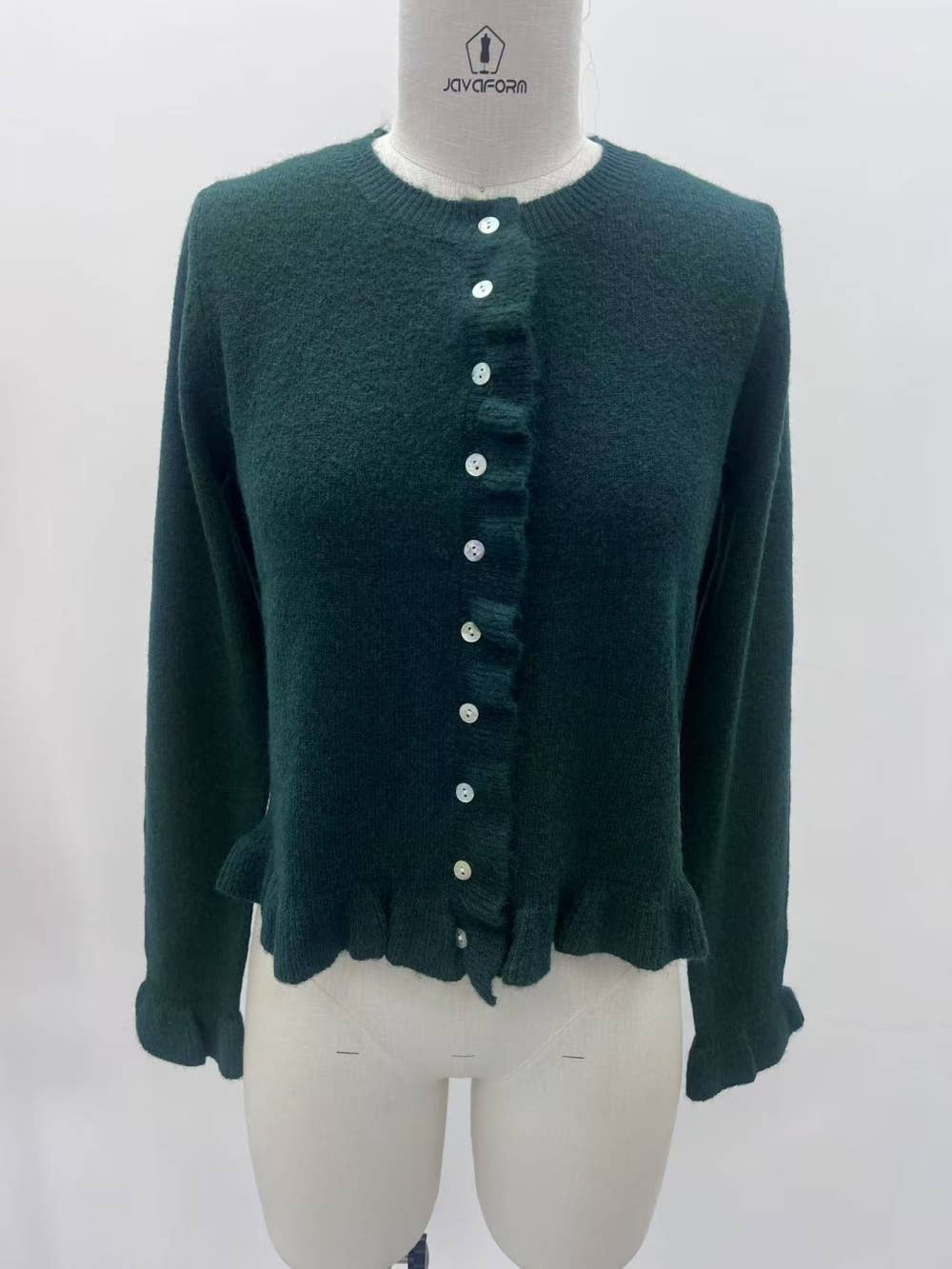 RUFFLE HEM BUTTON UP TOP