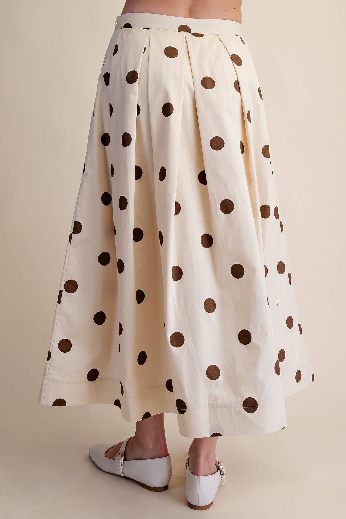 Polka Dot Midi Skirt