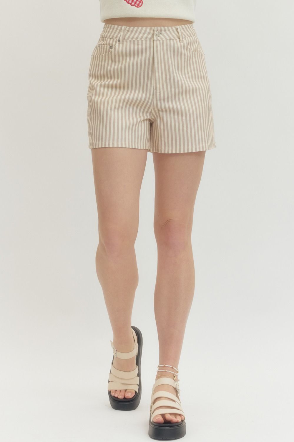 Tanna Tan Stripe Shorts