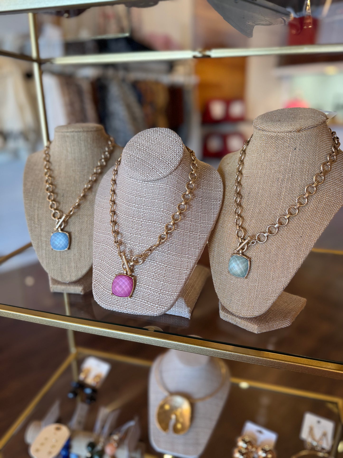 Cushion ￼cut pendant necklace