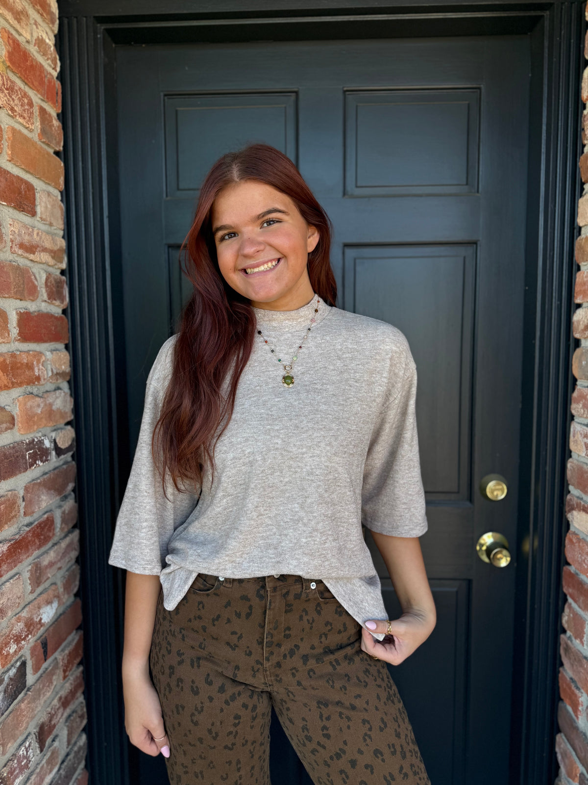 Oatmeal Oversized Top