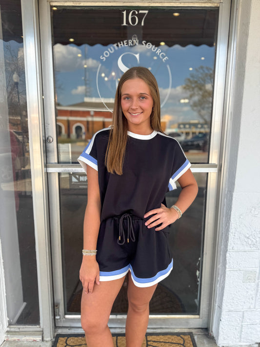 Columbia Blue + Black Set