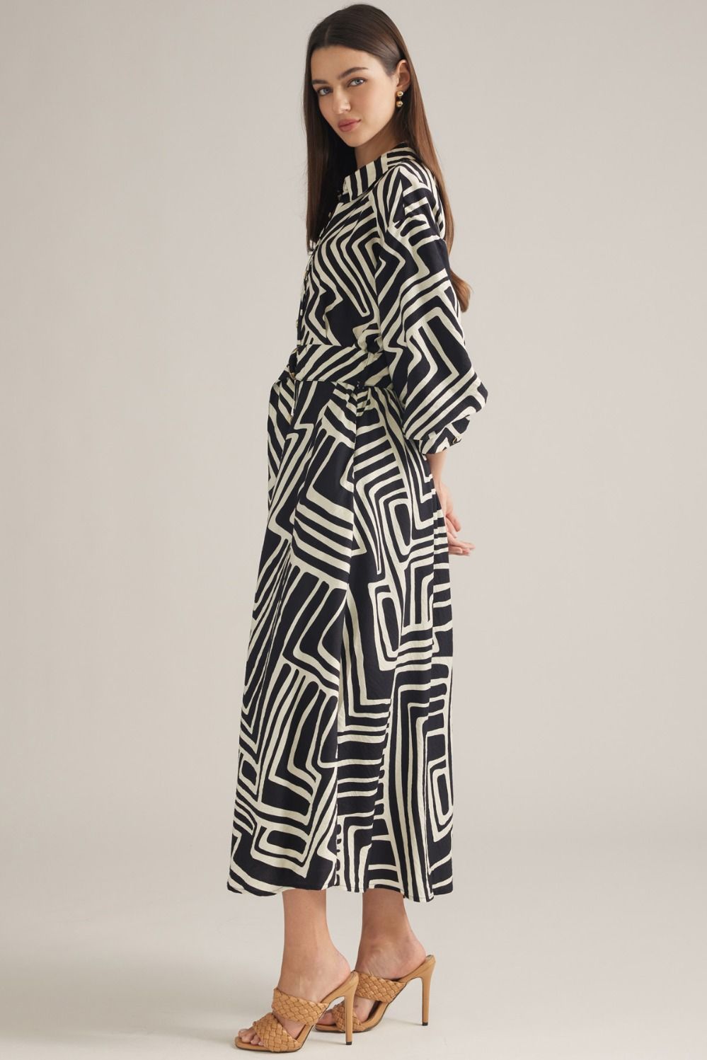 Black & White Abstract Dress
