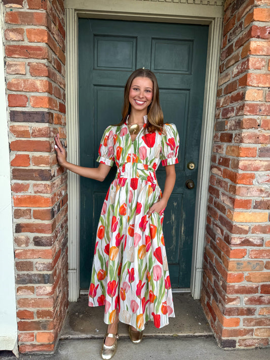 Tulip Cream Dress